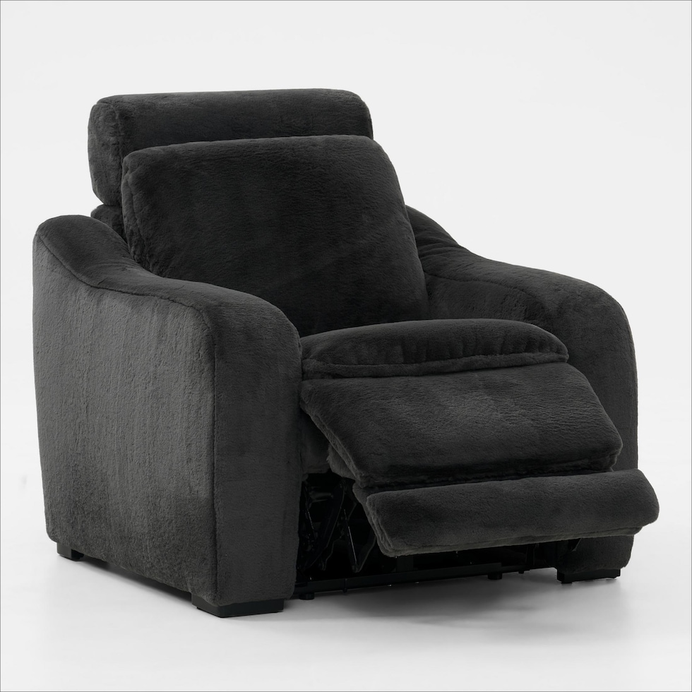 luca reclining blue recliner   