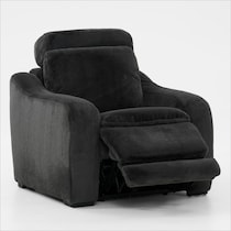 luca reclining blue recliner   