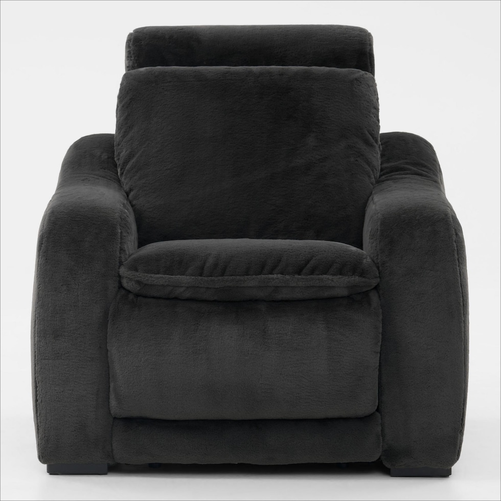 luca reclining blue recliner   