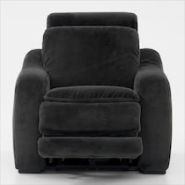 luca reclining blue recliner   