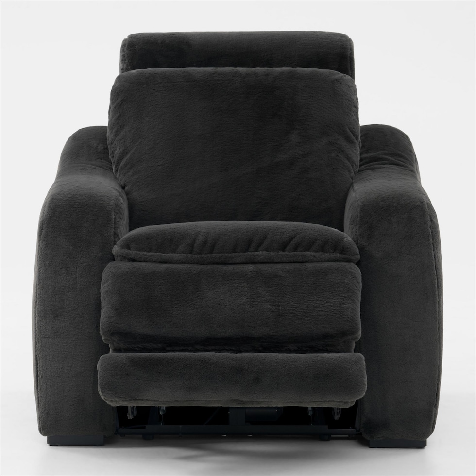 luca reclining blue recliner   
