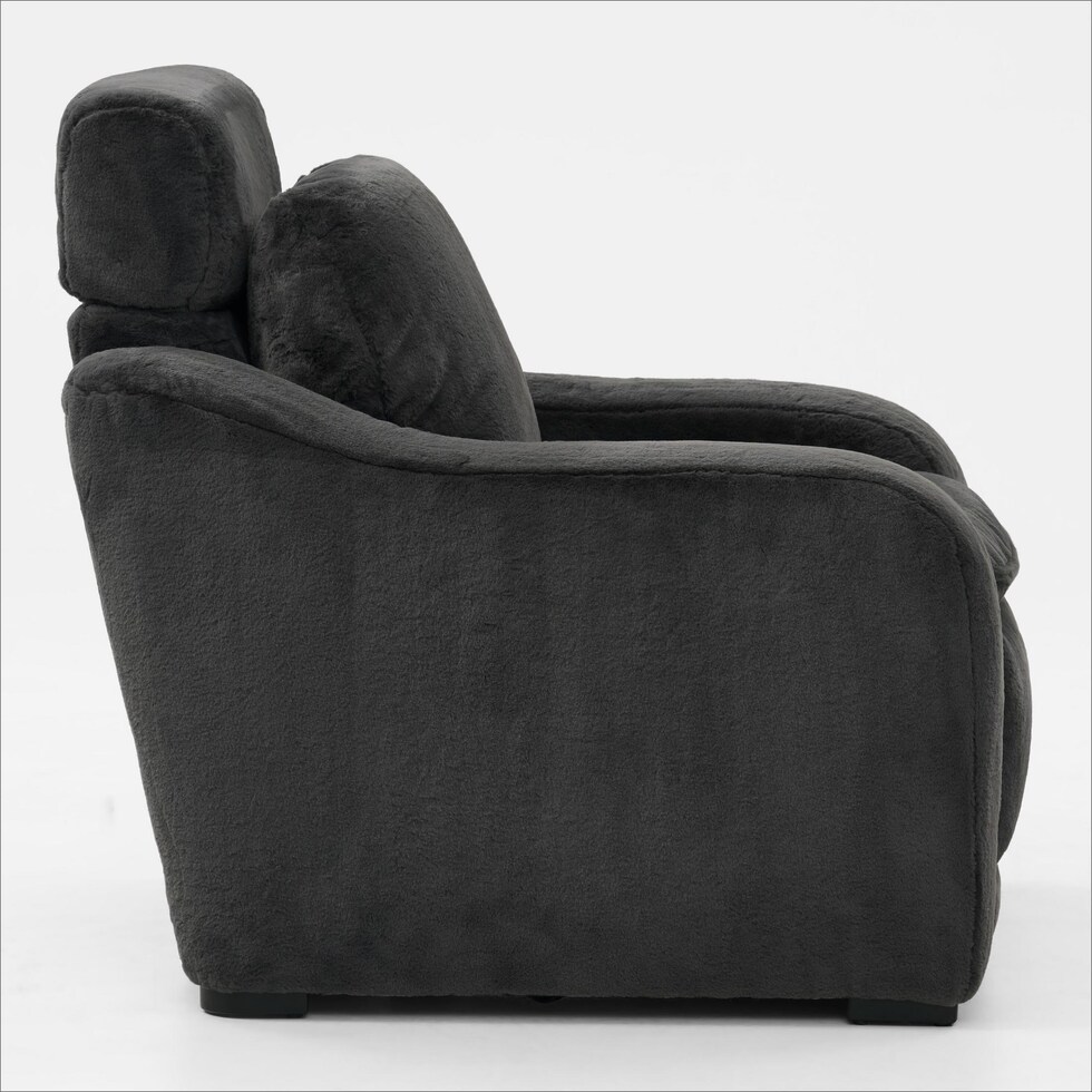 luca reclining blue recliner   