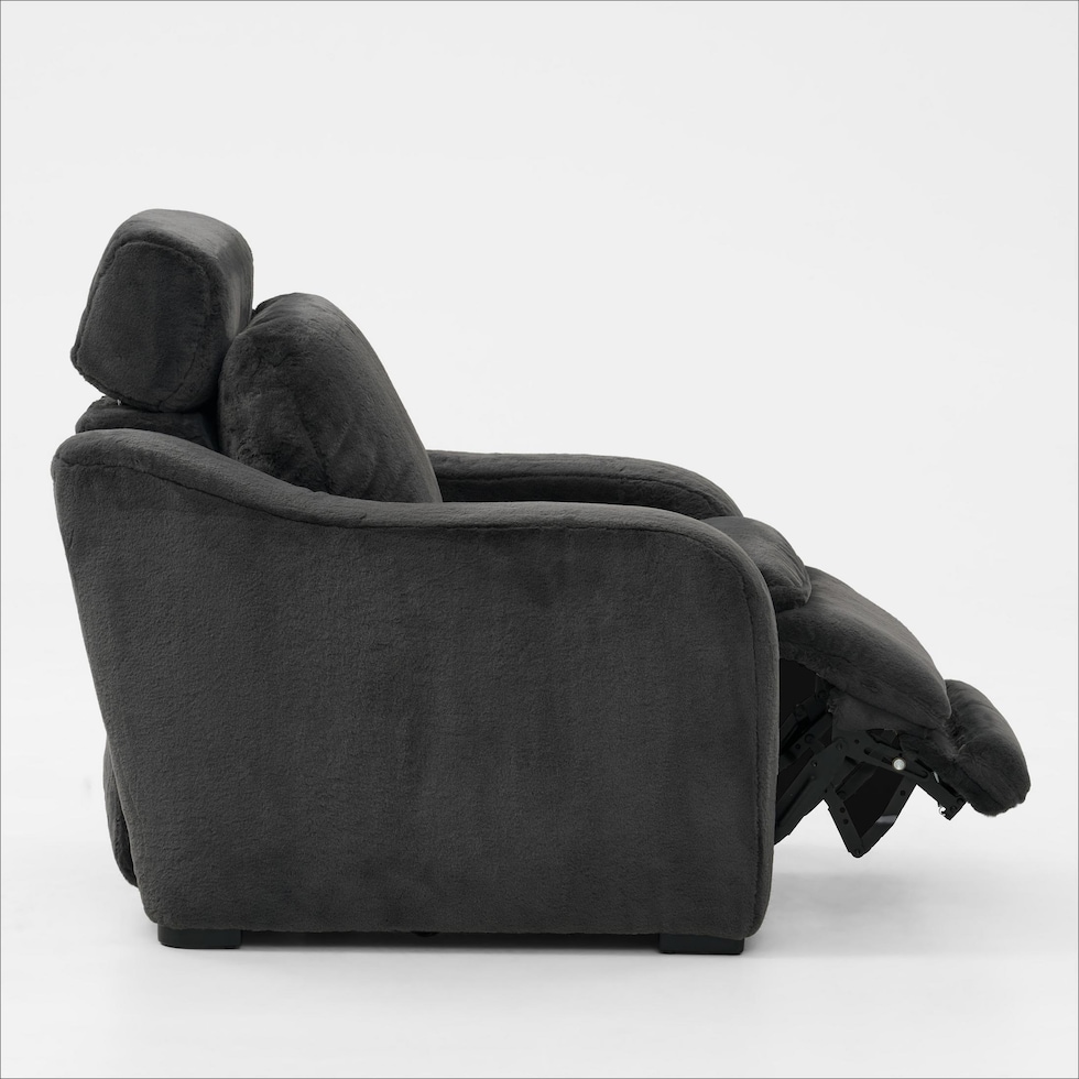 luca reclining blue recliner   