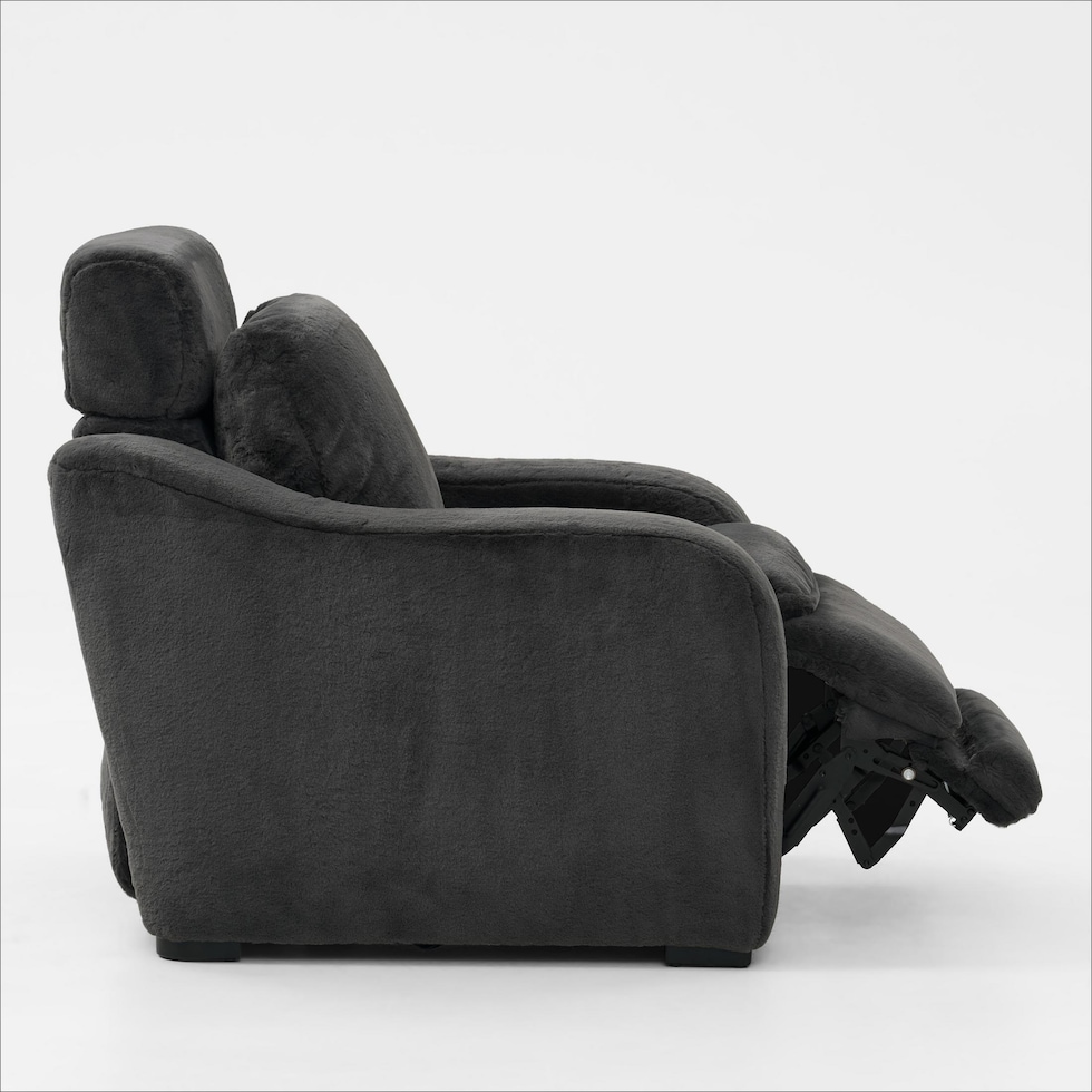 luca reclining blue recliner   