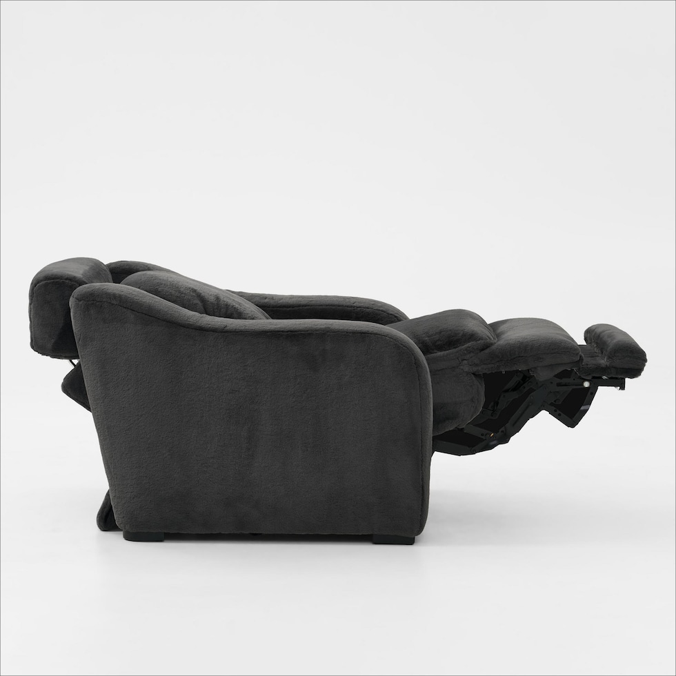 luca reclining blue recliner   