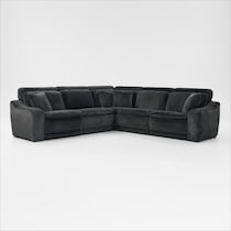 luca reclining blue sectional   
