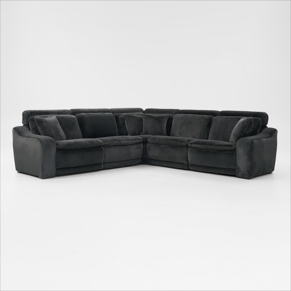 luca reclining blue sectional   