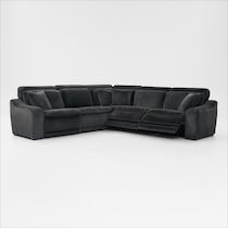 luca reclining blue sectional   