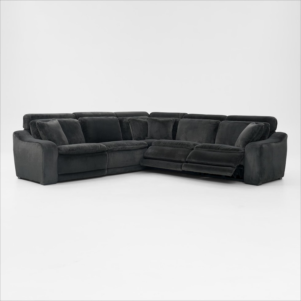luca reclining blue sectional   