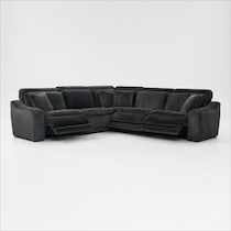 luca reclining blue sectional   