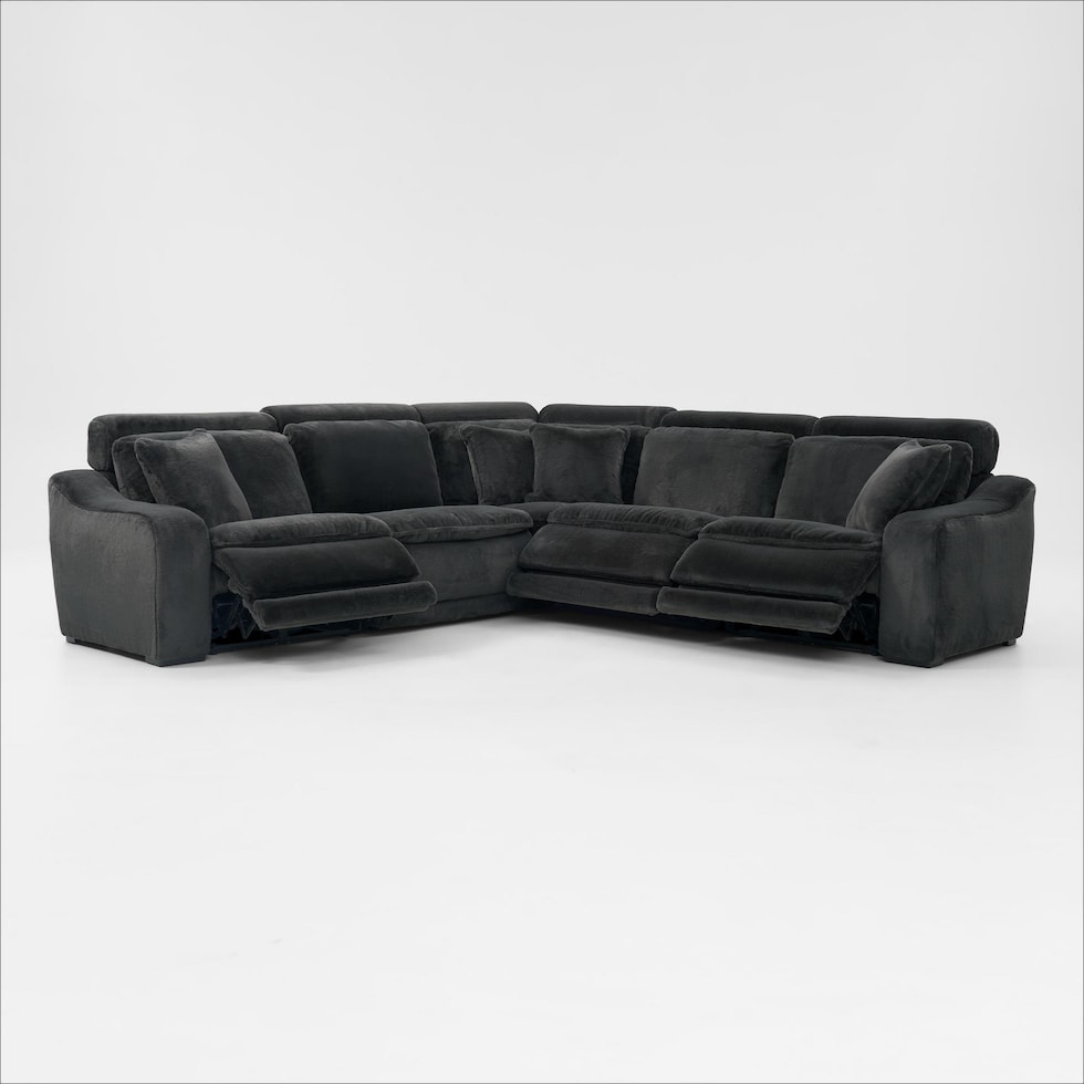 luca reclining blue sectional   