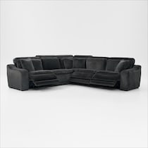 luca reclining blue sectional   