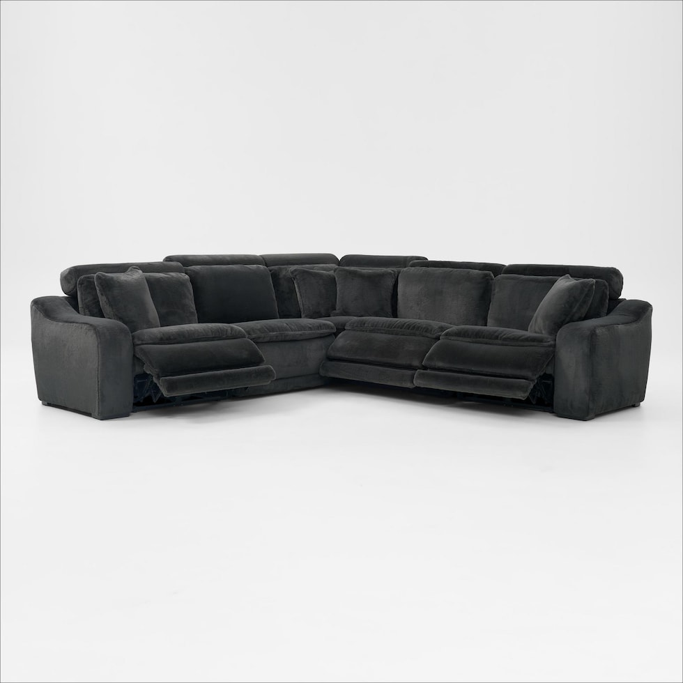 luca reclining blue sectional   