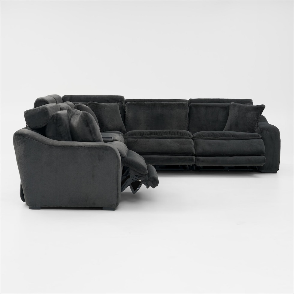 luca reclining blue sectional   