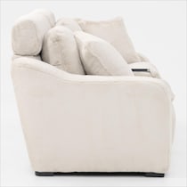 luca reclining white loveseat   