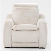 luca reclining white recliner   