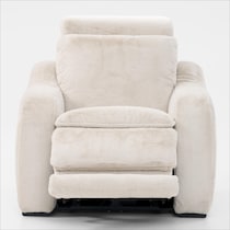 luca reclining white recliner   