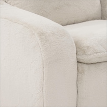 luca reclining white recliner   