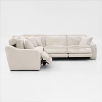 luca reclining white sectional   