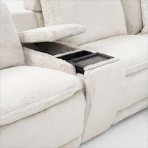 luca reclining white sectional   