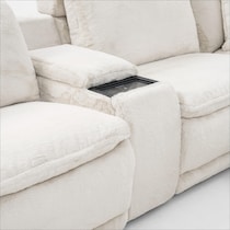 luca reclining white sectional   