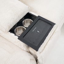 luca reclining white sectional   