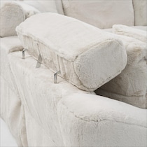 luca reclining white sectional   