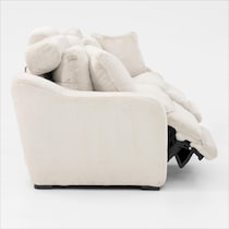 luca reclining white sofa   
