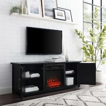 lucas black fireplace tv stand   