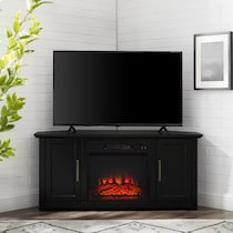 lucas black fireplace tv stand   