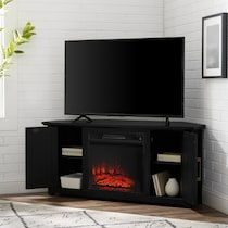 lucas black fireplace tv stand   