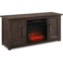 lucas dark brown fireplace tv stand   