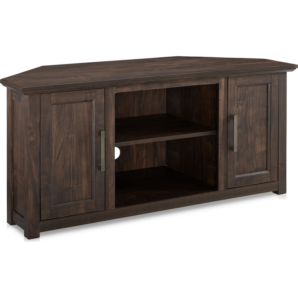 lucas dark brown tv stand   