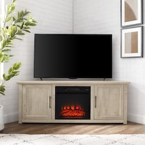 lucas light brown fireplace tv stand   