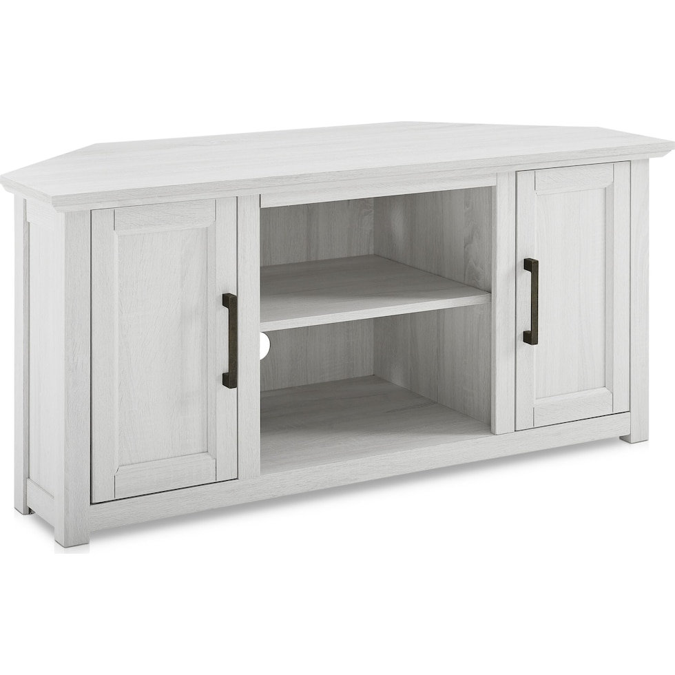 lucas white tv stand   