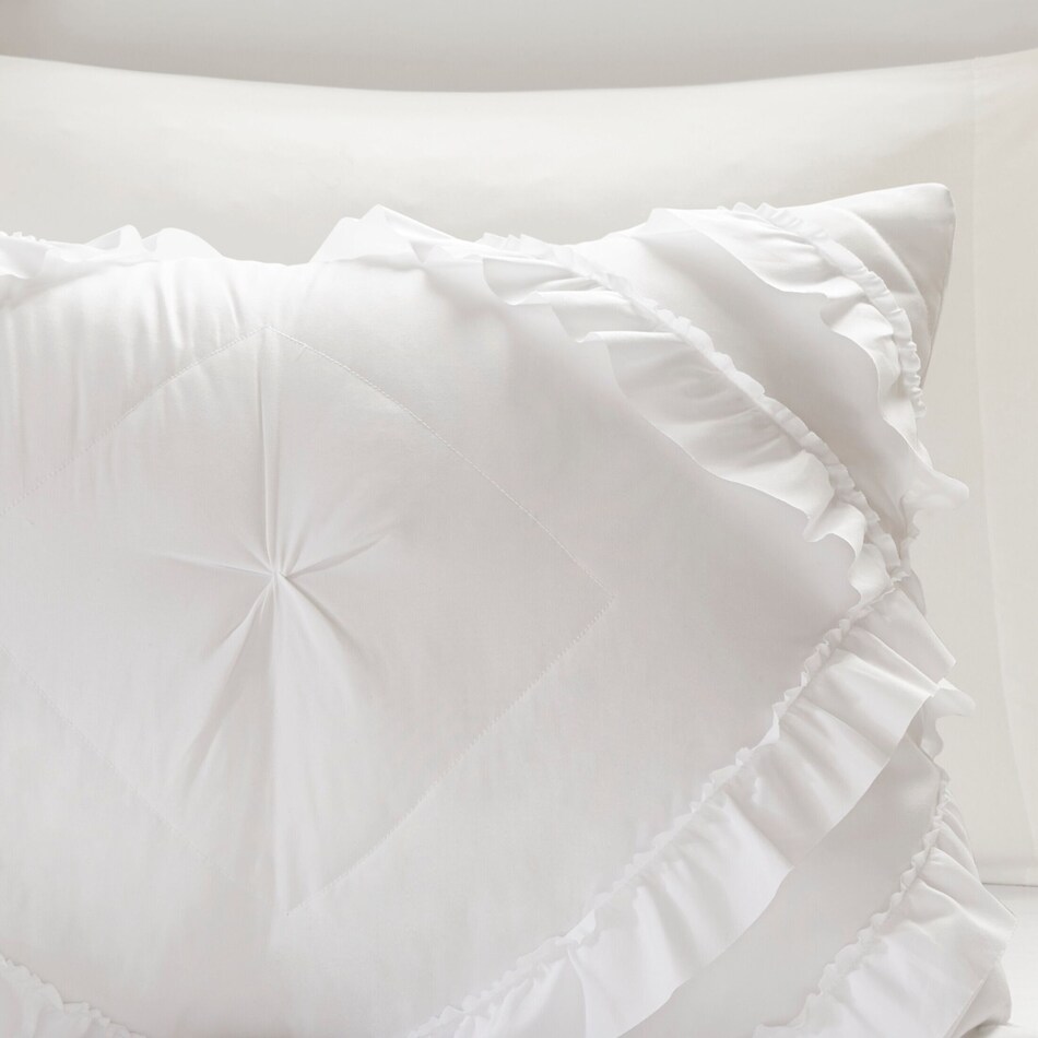lucia white twin bedding set   