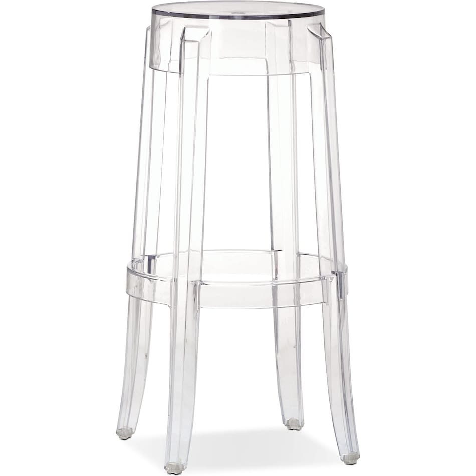 lucid glass bar stool   