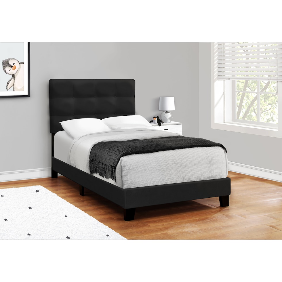 luella black twin bed   