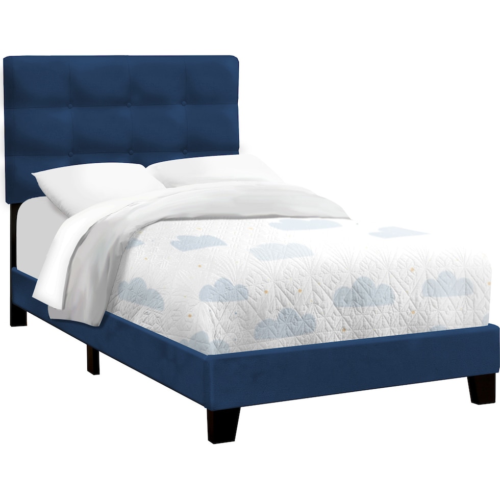 luella blue twin bed   