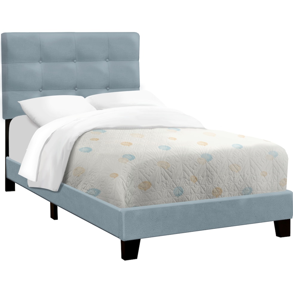 luella blue twin bed   