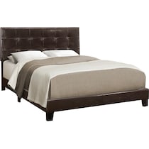 luella dark brown queen bed   