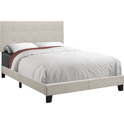 Luella Full Upholstered Bed - Beige