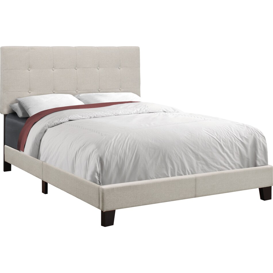 luella neutral full upholstered bed   