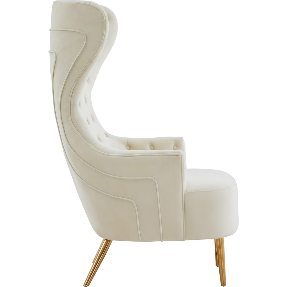 luis white accent chair   