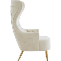 luis white accent chair   