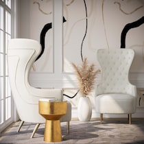luis white accent chair   
