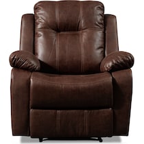 luka dark brown recliner   