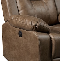 luka light brown recliner   