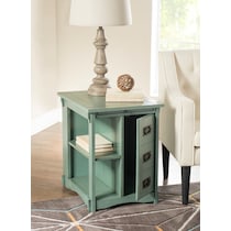 luke blue side table   