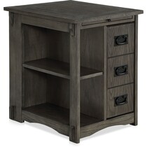 luke gray side table   